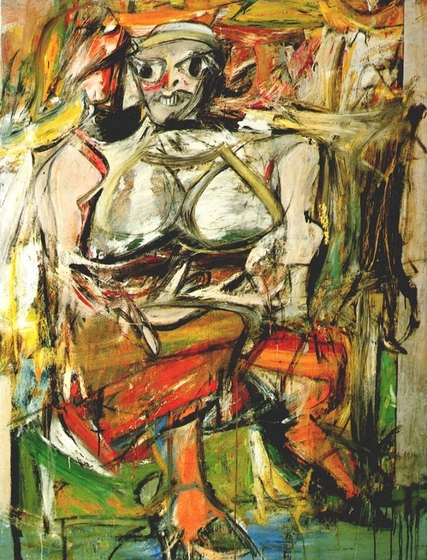 Willem de Kooning (Handmade) Oil Painting on Canvas 16×24 in Abstract ..
