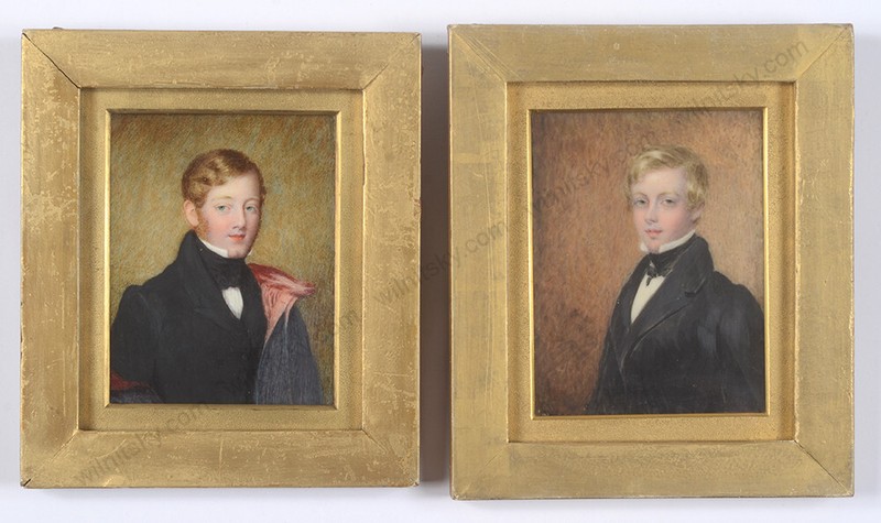 Miss Emily Combe (exh. 1834/40) «Brothers Henry and Mathew Ward», two miniatures