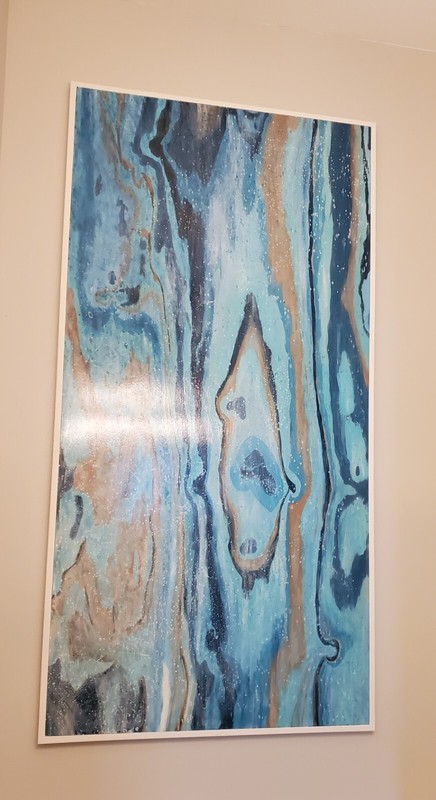 Original hand painted wood grain abstract art «Flowing Blessings» 6′ 1″ x 3′ 2″