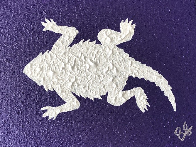 TCU Horned Frog – 9×12 Original Painting – Acrylic