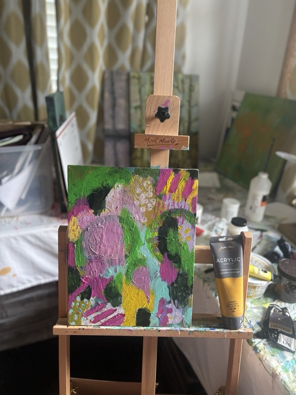 Debutant 11x14 ABSTRACT Flowers IMPRESSIONISM ORIGINAL Canvas gallery