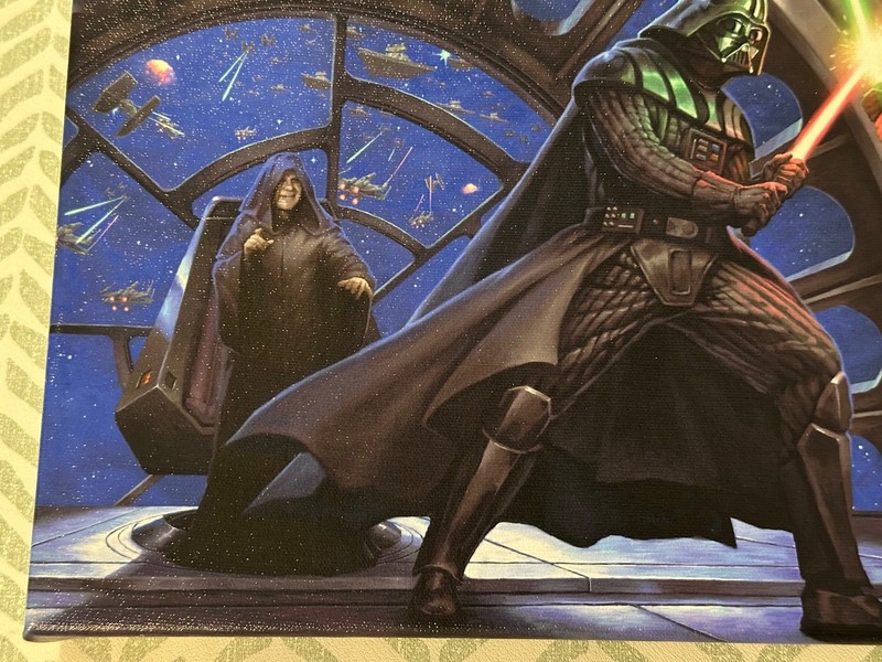Thomas Kinkade Star Wars Darth Vader Luke Skywalker Canvas Art w/ COA 55553 gallery