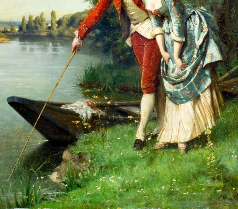 Emile Metzmacher (France,1815-1890) oil painting antique 133774 gallery