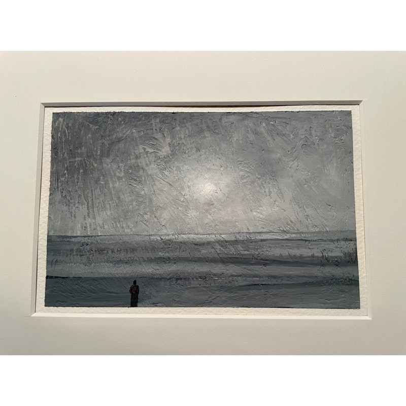 Adam Straus, Fine Art, Gouache on Paper, Seaside, FL 1996. Beach Painting