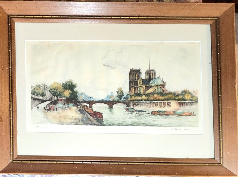 VINTAGE FRAMED FRANK WILL «BRIDGE TO THE CITY» SIGNED AND NUMBERED #10/250