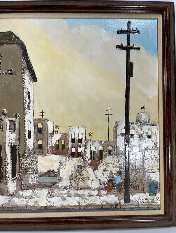 ROBERT FARRINGTON VENICE BEACH CALIFORNIA ILLUSTRATION VINTAGE OIL PAINTING gallery