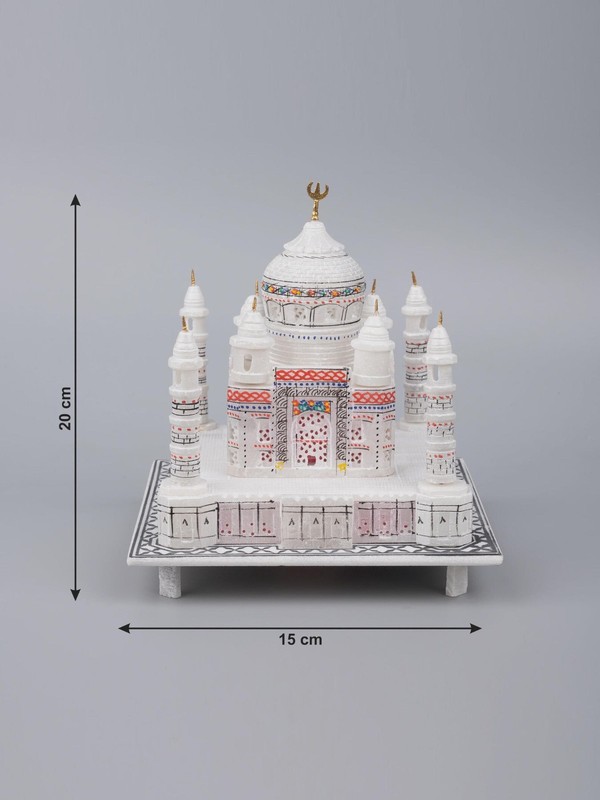 Handmade Taj Mahal Miniature – Colorful Marble Indian Monument