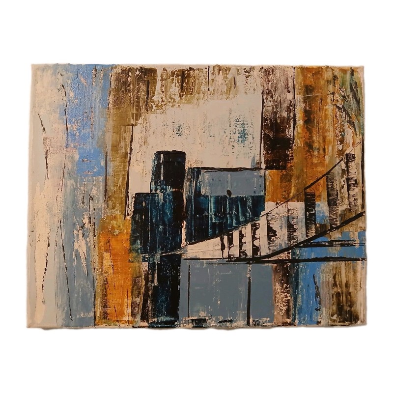 Original Acrylic Abstract Expressionist Painting On Canvas. By Vincent Martin