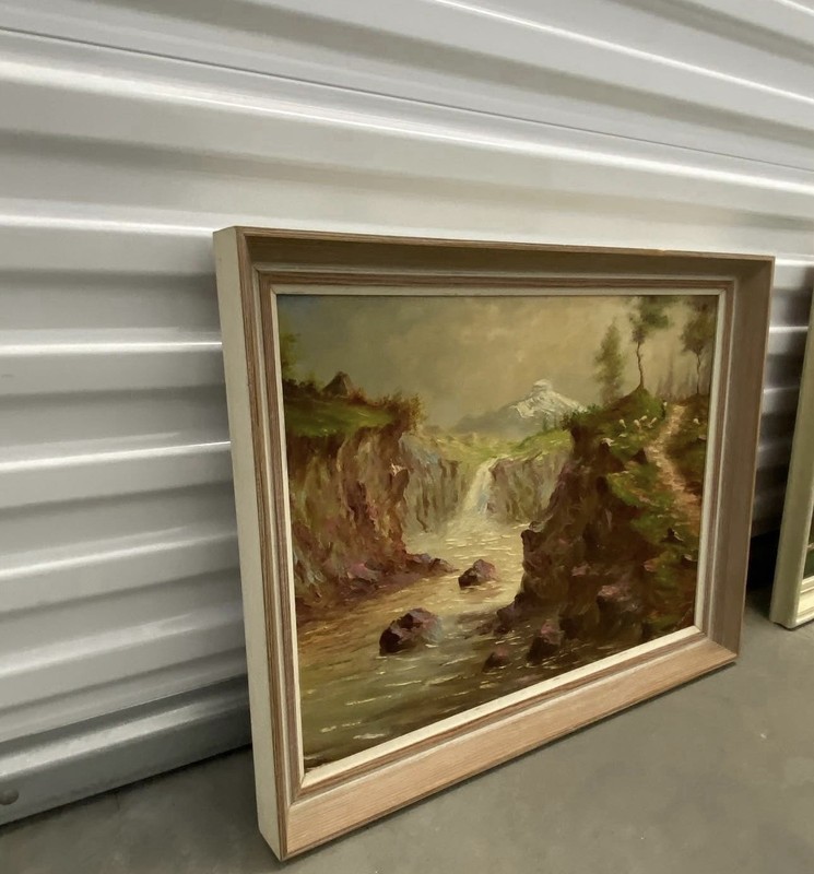 Ecuador Hector Moncayo Framed Oil Canvas Landscape Paintings Set Vintage gallery
