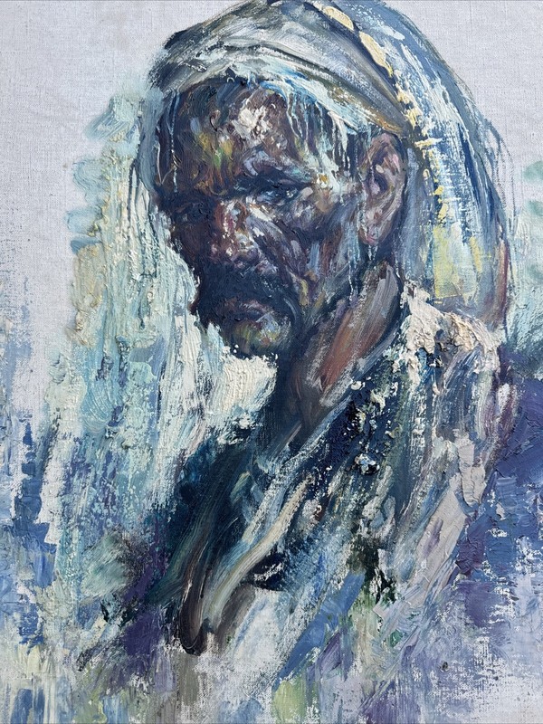 CYRUS AFSARY PAINTING TEHRAN IRAN IRANIAN FAMOUS VINTAGE PORTRAIT IMPRESSIONISM