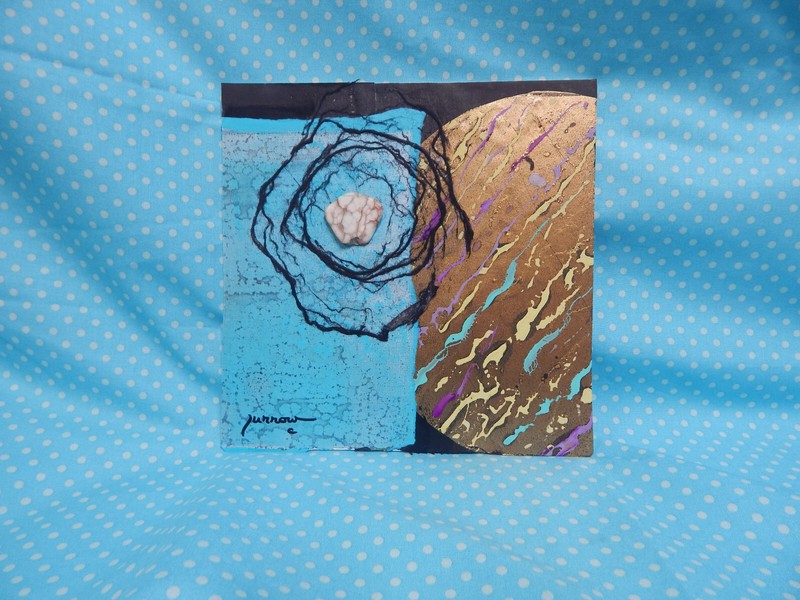 ORIGINAL HAND PAINTED COLLAGE ART READY TO FRAME USA BY SUE FURROW gallery