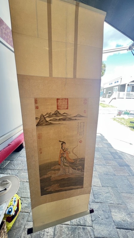LUO RIVER GODDESS : ORIGINAL Chinese Watercolor Painting