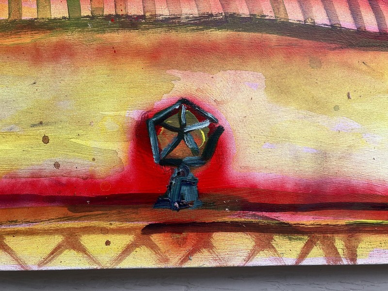 Driving in LA Oil, acrylic, spray paint 36x48 Kilduff gallery