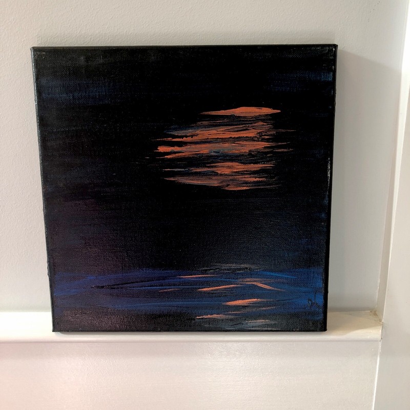 Copper Moon North Atlantic An Falcarragh Ireland Original Art By pj