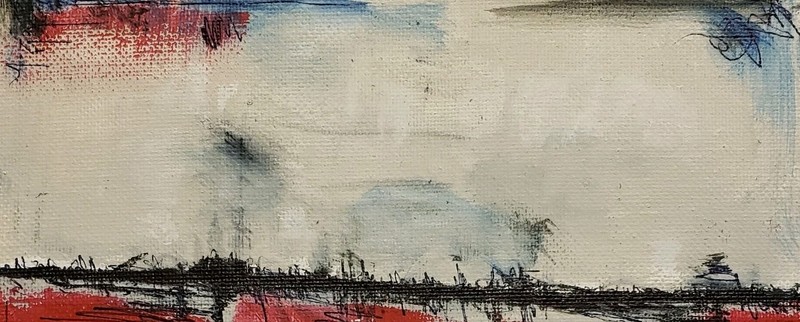 No.657 Original Abstract Modern Minimal Contemporary Painting By K.A.Davis gallery