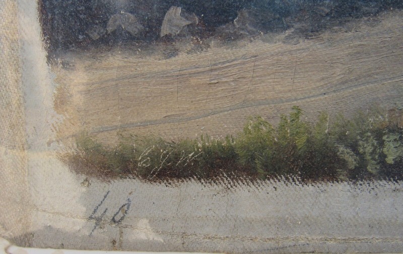 MT BLUE SKY {EVENS} AND MT ROSALIE COLORADO OIL PAINTING 1880'S SIGNED C.J.W. gallery