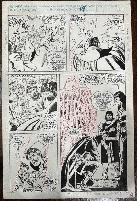 SIGNED – Tony Dezuniga Black Knight Issue 4 page.19 Pencil_Ink