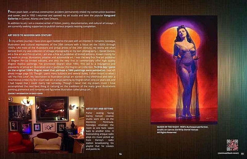 SUPER SALE Larg Canvas DREAM GIRL pinup ELVGREN pin-up SHEER LINGERIE DRESS GOWN gallery