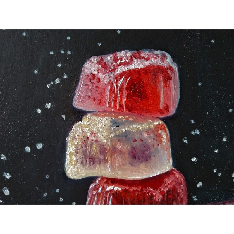 Original modern painting Food Dessert Fruit Jelly StillLife Oil hand painted art gallery