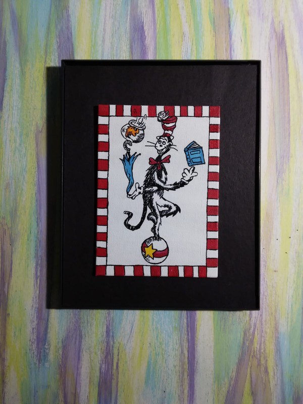 Cat In The Hat 1957 Cartoon Character Fan Art 5×7