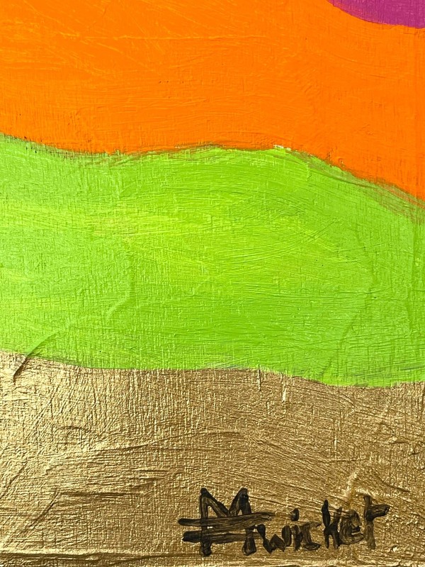 Block Mountain Study Original Abstract Acrylic Painting 12x12 Cradled Wood By Me gallery