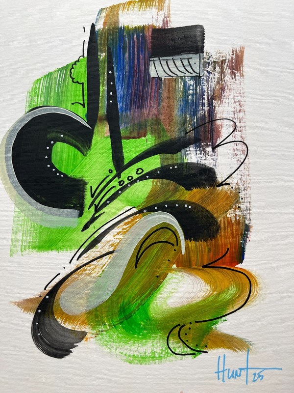 Contemporary Abstract Painting | Original Acrylic on Canvas Paper | 9×12 ooak