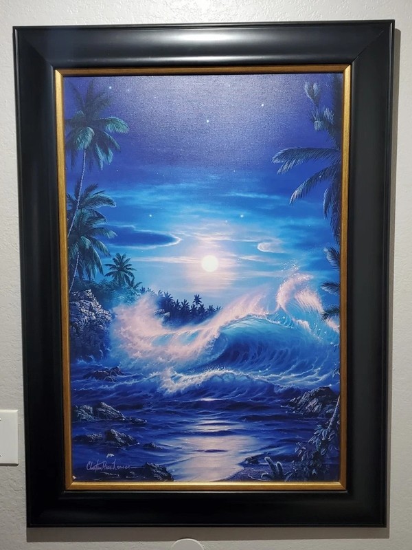 Cristian lassen Canvas prints 24″x36″ Good Condition looks like original 32×44