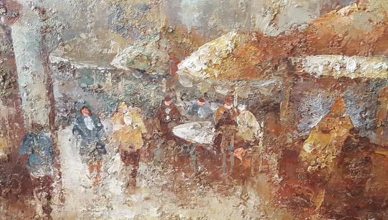 Edward Barton Parisian Street Scene By The Arc de Triomphe Oil On Canvas gallery