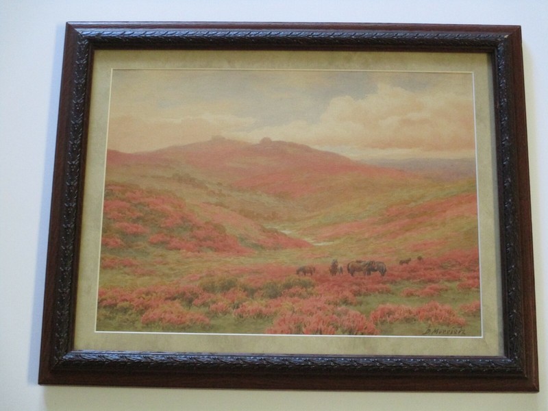 VINTAGE IMPRESSIONIST IMPRESSIONISM PAINTING WILD FLOWERS HORSES FARM FIELD HILL gallery