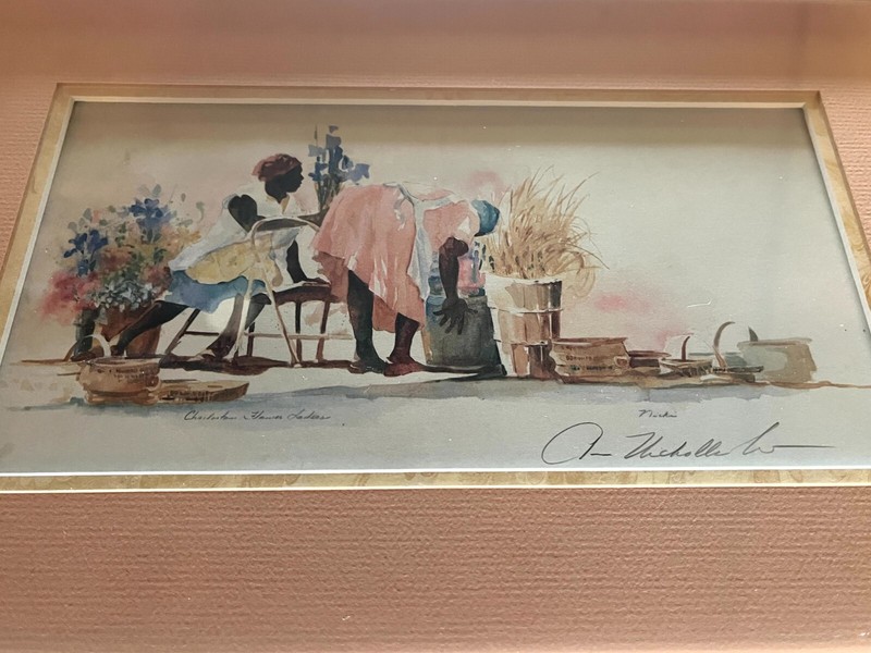 Charleston "Flower Ladies" Framed Print Artist Signed Ann Nicholls Williams gallery