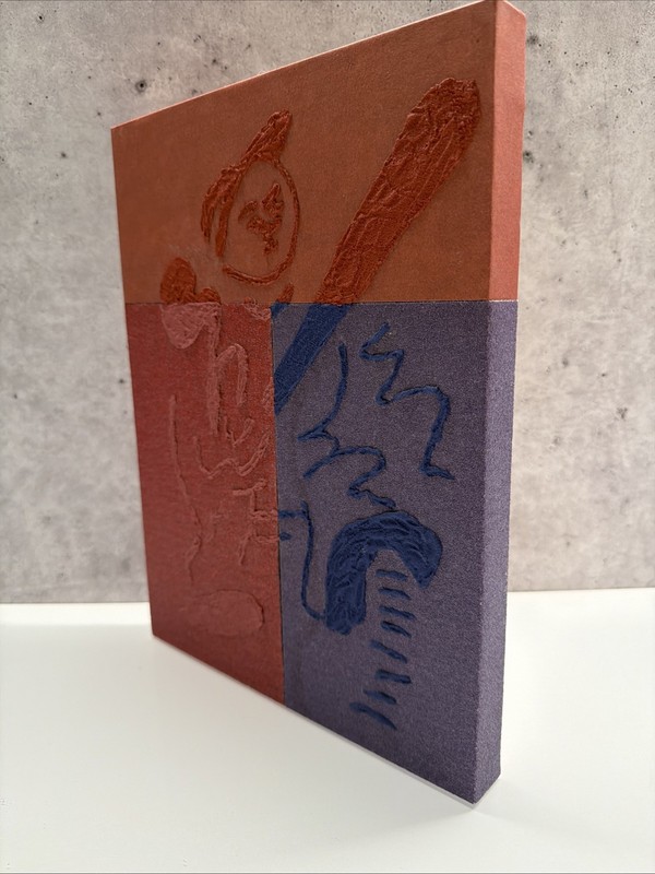 Signed Hiroya Kurata Original Unique “Sandpaper Drawing 2” 12x9" KOKI Arts Tokyo gallery