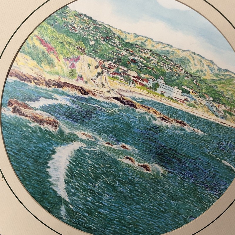 Laguna Beach Laguna Brisas View Artist Print Signed Dick Sussman