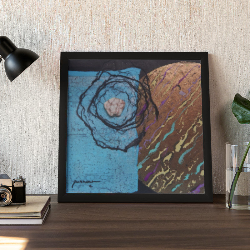 ORIGINAL HAND PAINTED COLLAGE ART READY TO FRAME USA BY SUE FURROW gallery