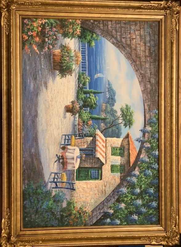 Vintage Original Rare Oil Painting on Canvas by K Wallis Framed. Amazing Picture gallery