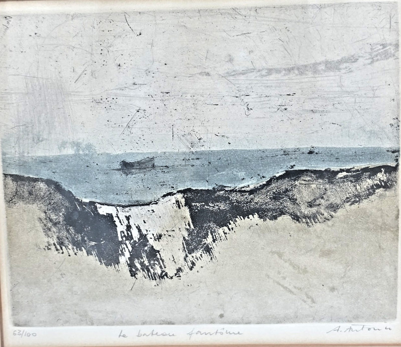 SIGNED OOAK ANNAPIA ANTONINI PAINTING LISTED FAMOUS MODERNIST LANDSCAPE 1970’S