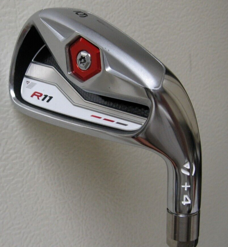 TaylorMade R11 Demo+4 CB 6-iron, removable Fujikura Motore 65 gm, R-Flex, 38.25″