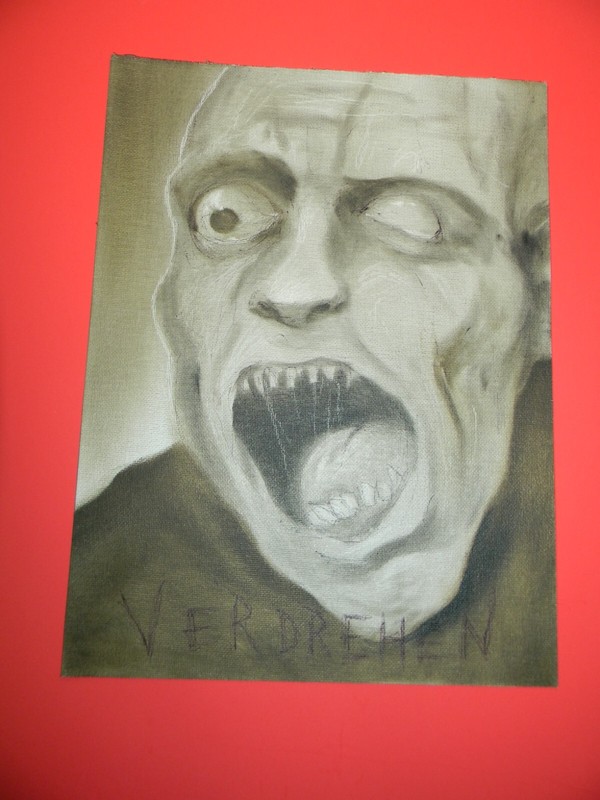 ORIGINAL Tormented ALEXANDER Todorov Horror Dark Art PERVERT Painting OOAK