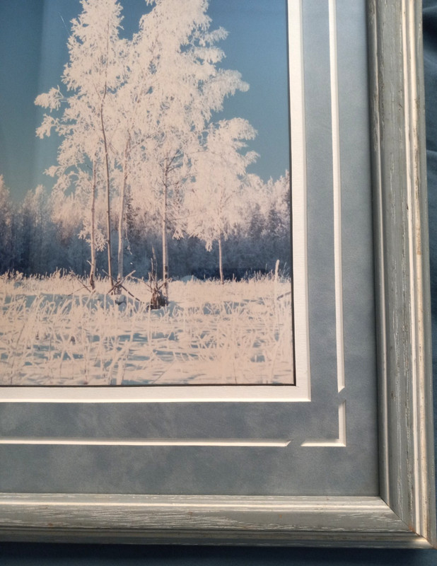 Frosty Trees Framed Art Print by R. Bienia 15 5/8" x 12 5/8" Sighed gallery