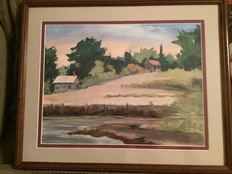 Vern Stake(1921-2004)Artist, Chicago, Original Painting «Rockport MA” Signed COA