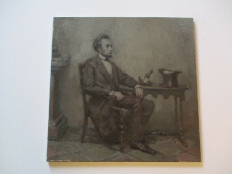 MYSTERY ARTIST VINTAGE IMPRESSIONIST AMERICAN PORTRAIT WPA STYLE FAMOUS PEOPLE