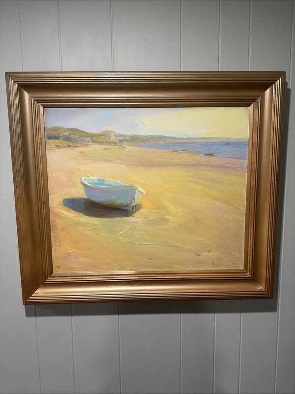 High Tide Summer By Abigail McBride Signed Oil On Canvas.