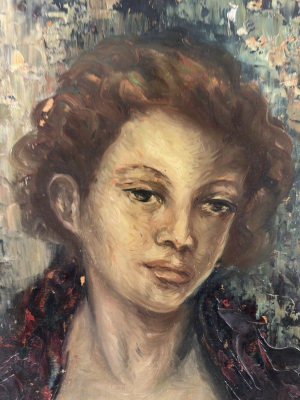 French School Oil On Panel Signed By Banguy Exhibition Deauville 1953 gallery