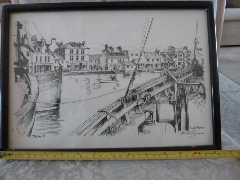Vintage signed print, twice by Anne R. Thomas