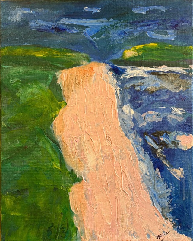 IMPRESSIONISM Seaside LANDSCAPE ORIGINAL ART CANVAS UNIQUE SEASONAL gallery