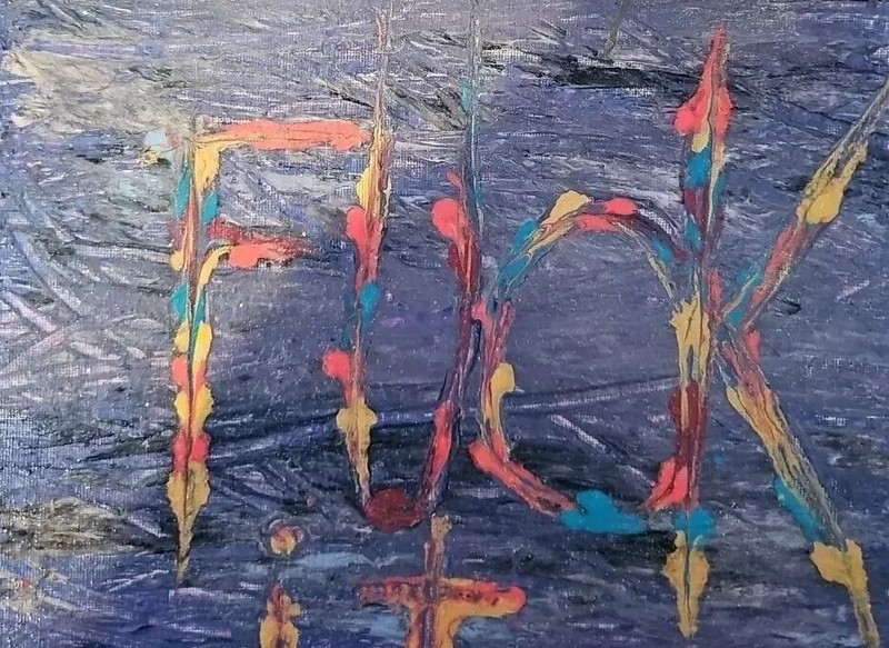 Fuck*It Motivation Thru Curse Words Small Scratch Method Acrylic Painting