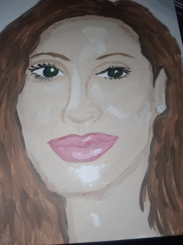 painting of Angelina Jolie