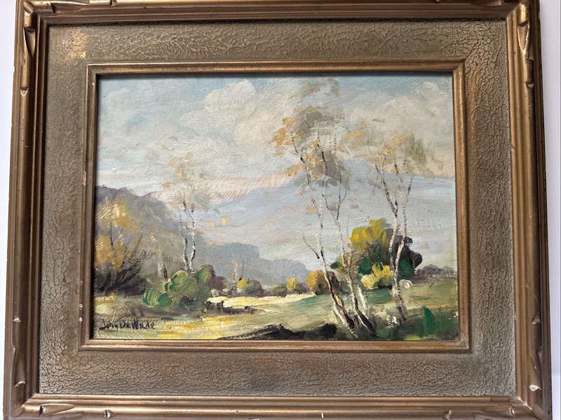 JOHN DE WILDE PAINTING EARLY CALIFORNIA LANDSCAPE IMPRESSIONISM LISTED FAMOUS gallery
