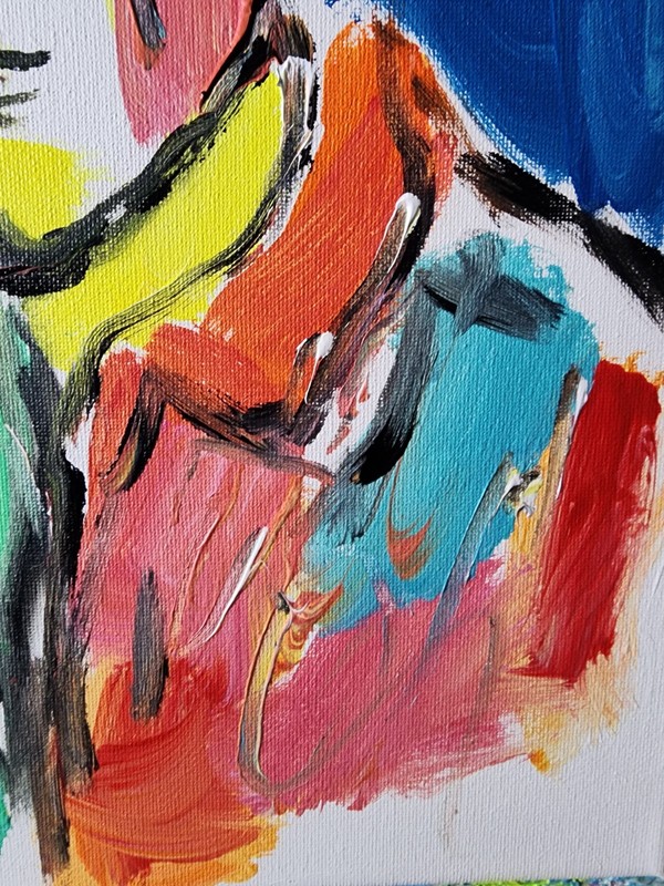 Aleph Original Art 14x11 Modern Expressionist Abstract Painting Canvas gallery