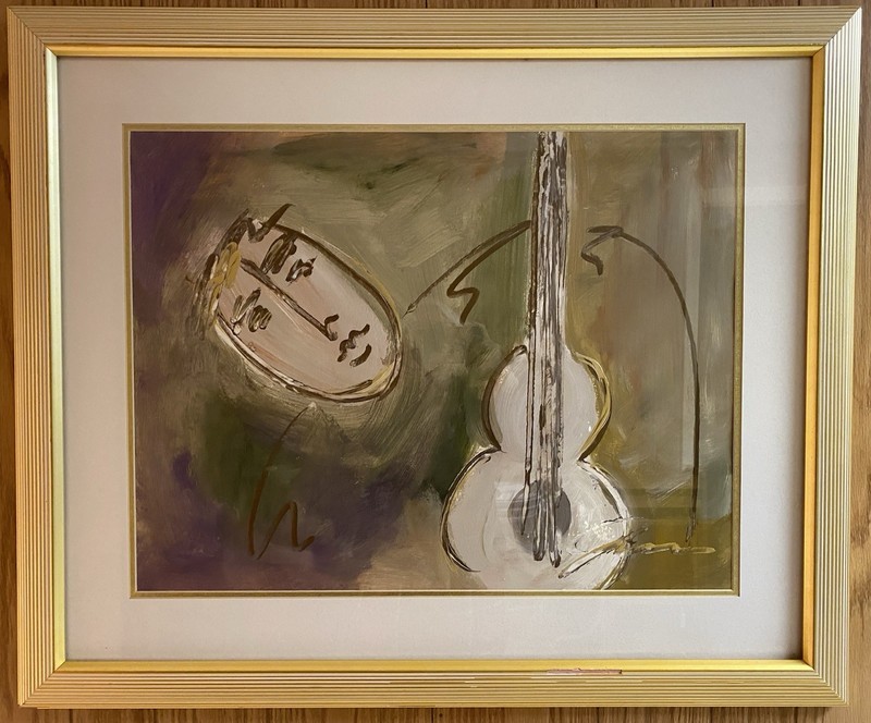 James Warren Musicians Exchange Original Acrylic On Paper Framed Matted 1995