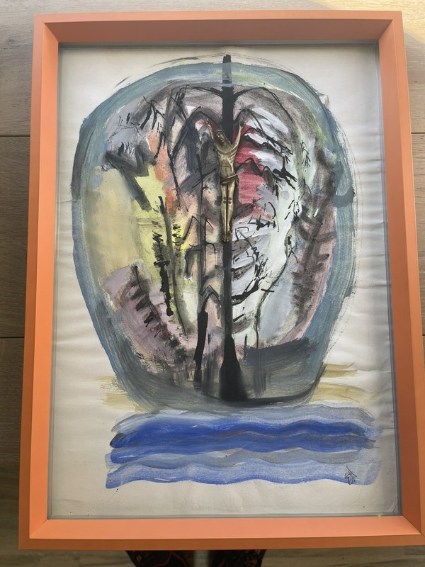 Mixed Media Painting Corpus Christi "It is Finished" gallery